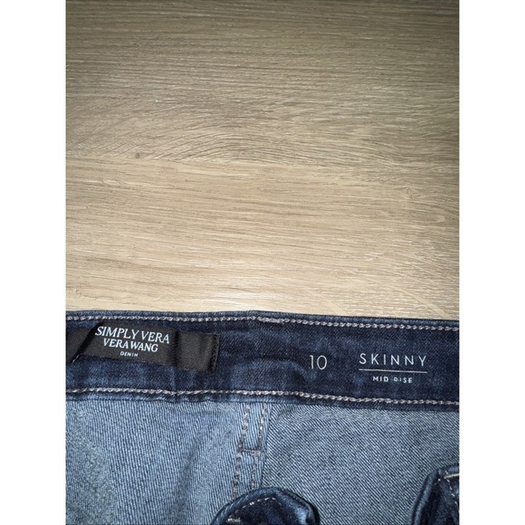 Simply Vera Vera Wang Women's Skinny Stretch Denim Jeans Size 10 Blue 30x27 - Picture 5 of 8